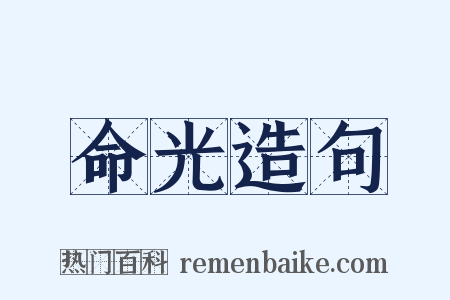 命光造句是什么意思的图片